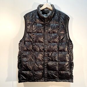 mont-bell UL Light Down Vest Black Men’s Large Snap Closures